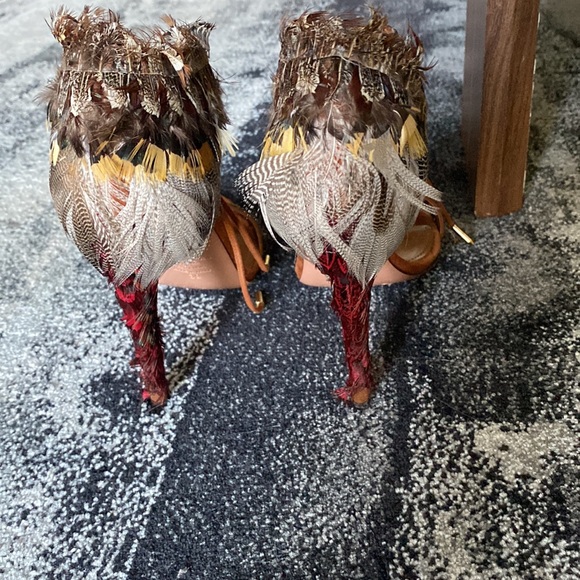 Aquaazzura Firenze feathered sandals size 39 - Picture 7 of 10